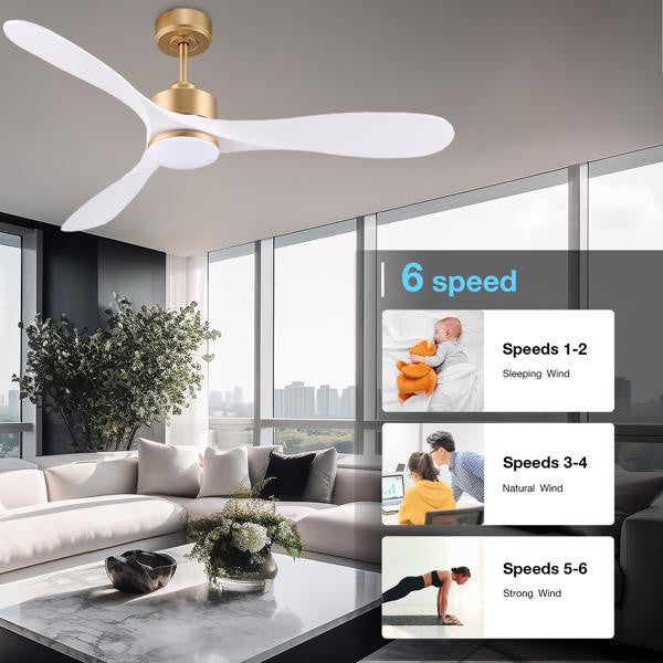 52' Smart Ceiling Fans with Lights Remote