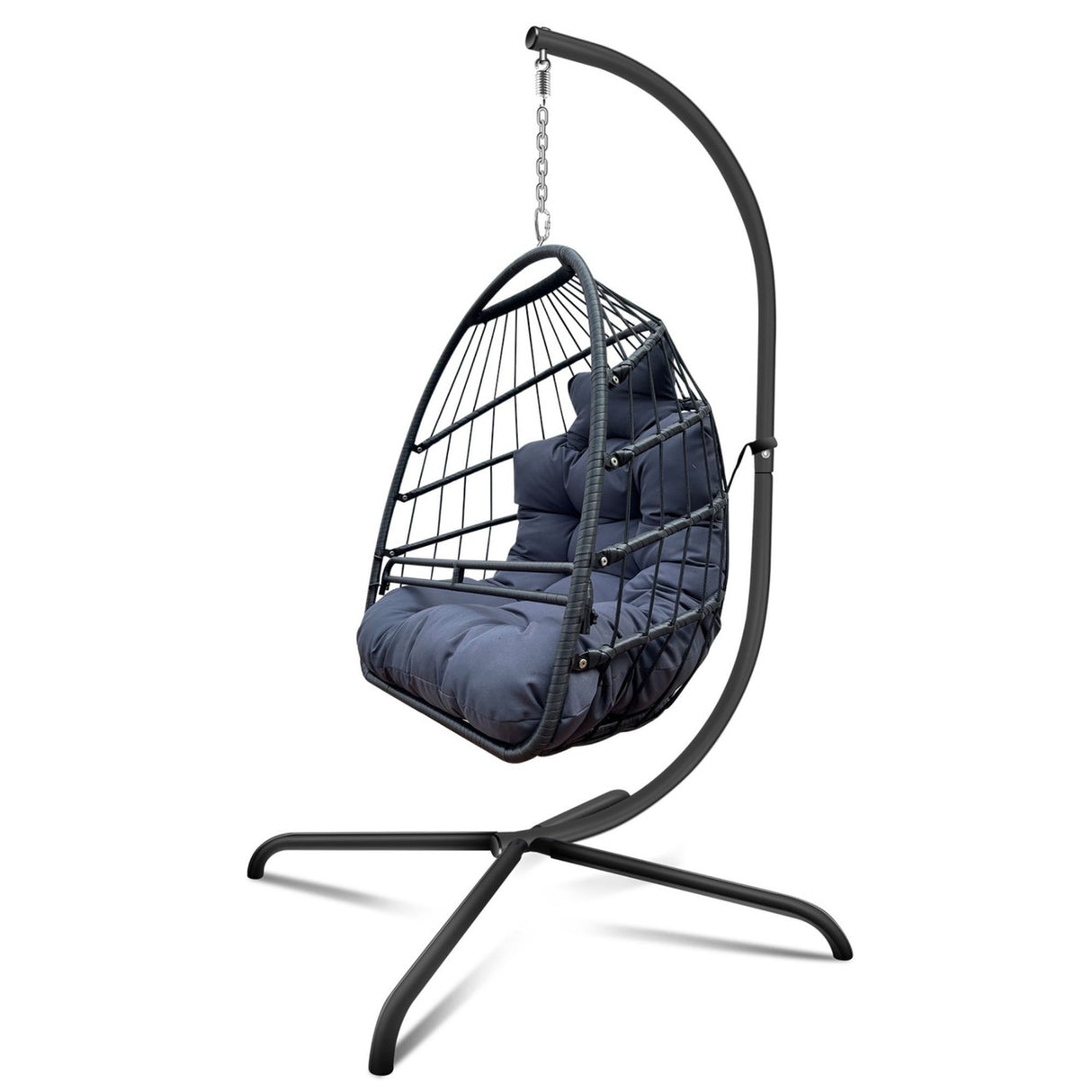 Swing Egg Chair with Stand Indoor Outdoor