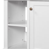 White 30" Bathroom Vanity without Sink, Bathroom Cabinet Base Only