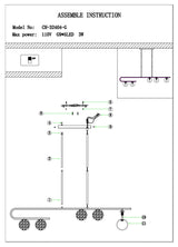 Anecdoche Rectangular, Chandelier, Dimmable, LED Integrated, Gold & White