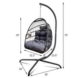 Swing Egg Chair with Stand Indoor Outdoor