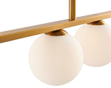 Anecdoche Rectangular, Chandelier, Dimmable, LED Integrated, Gold & White