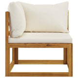 6 Piece Acacia Wood Lounge Set with Cushions