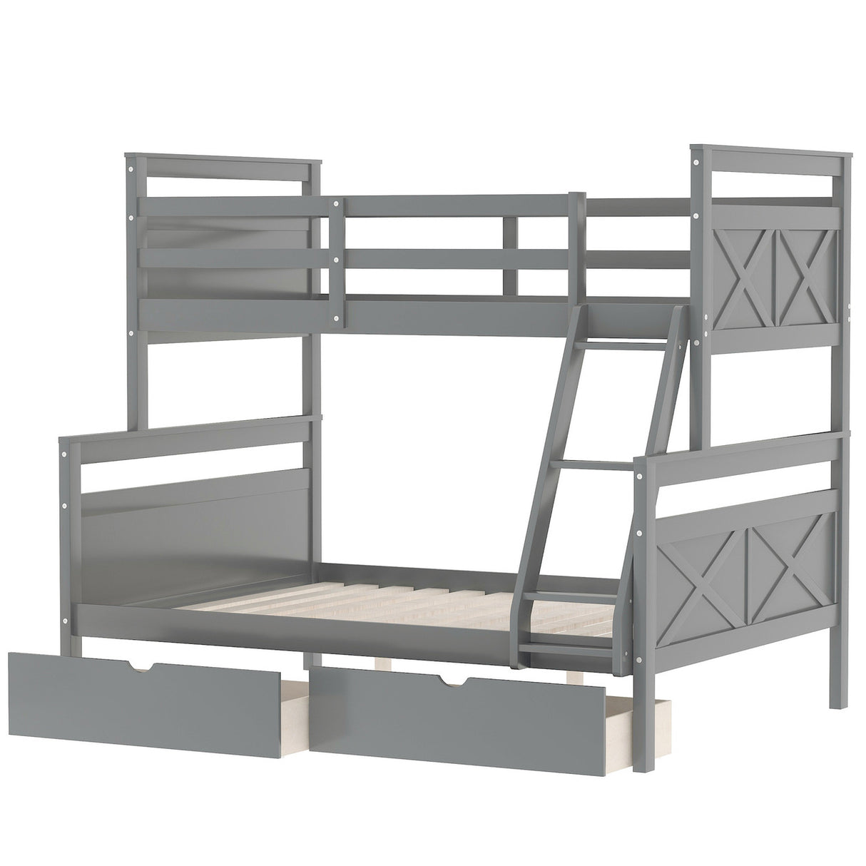 Twin over Full Bunk Bed with Ladder