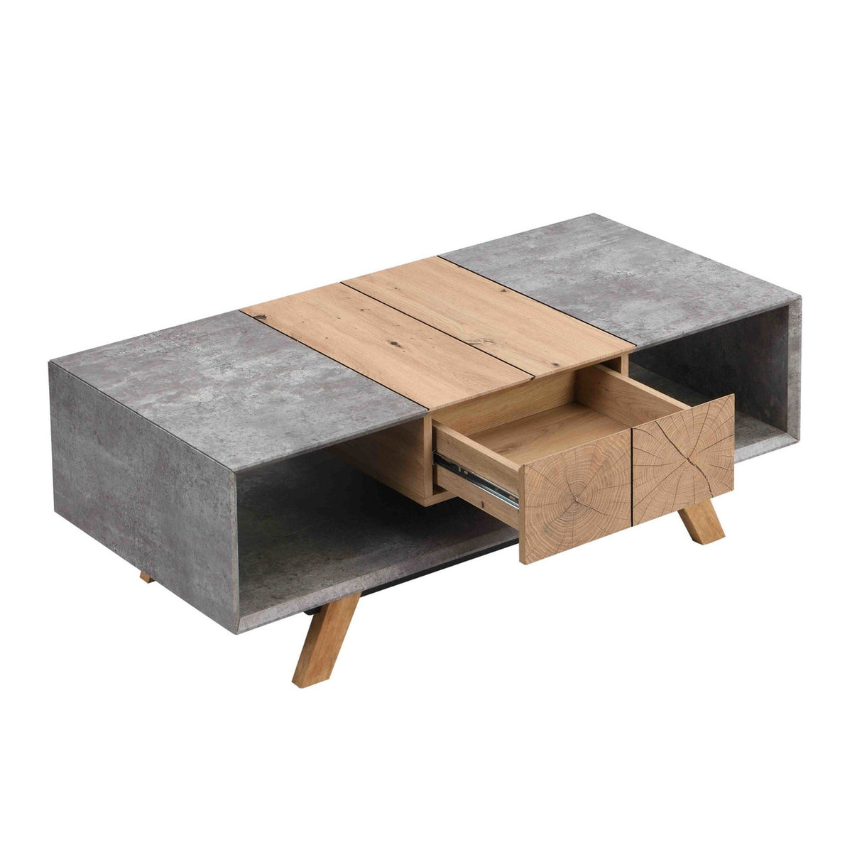 43.31'' Luxury Coffee Table with Drawer