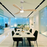 3-Blade Ceiling Fan With Dimmable Led Light 6 Speed