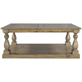 U_STYLE Rustic Floor Shelf Coffee Table with Storage