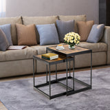 2PCS Modern Classic Yet Simper Nesting End Coffee Tables