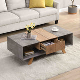 43.31'' Luxury Coffee Table with Drawer