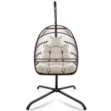 Swing Egg Chair with Stand Indoor Outdoor