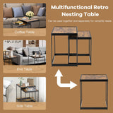 2PCS Modern Classic Yet Simper Nesting End Coffee Tables