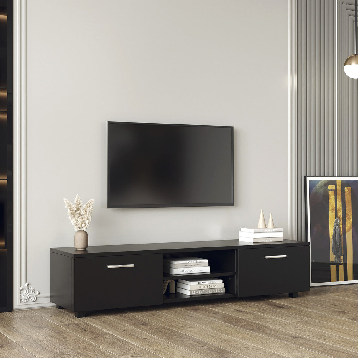 Black TV Stand