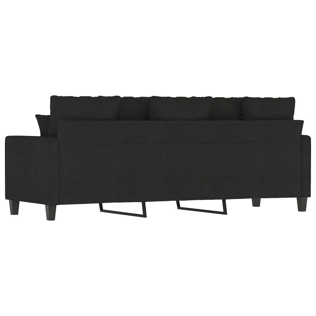 3-Seater Black Sofa