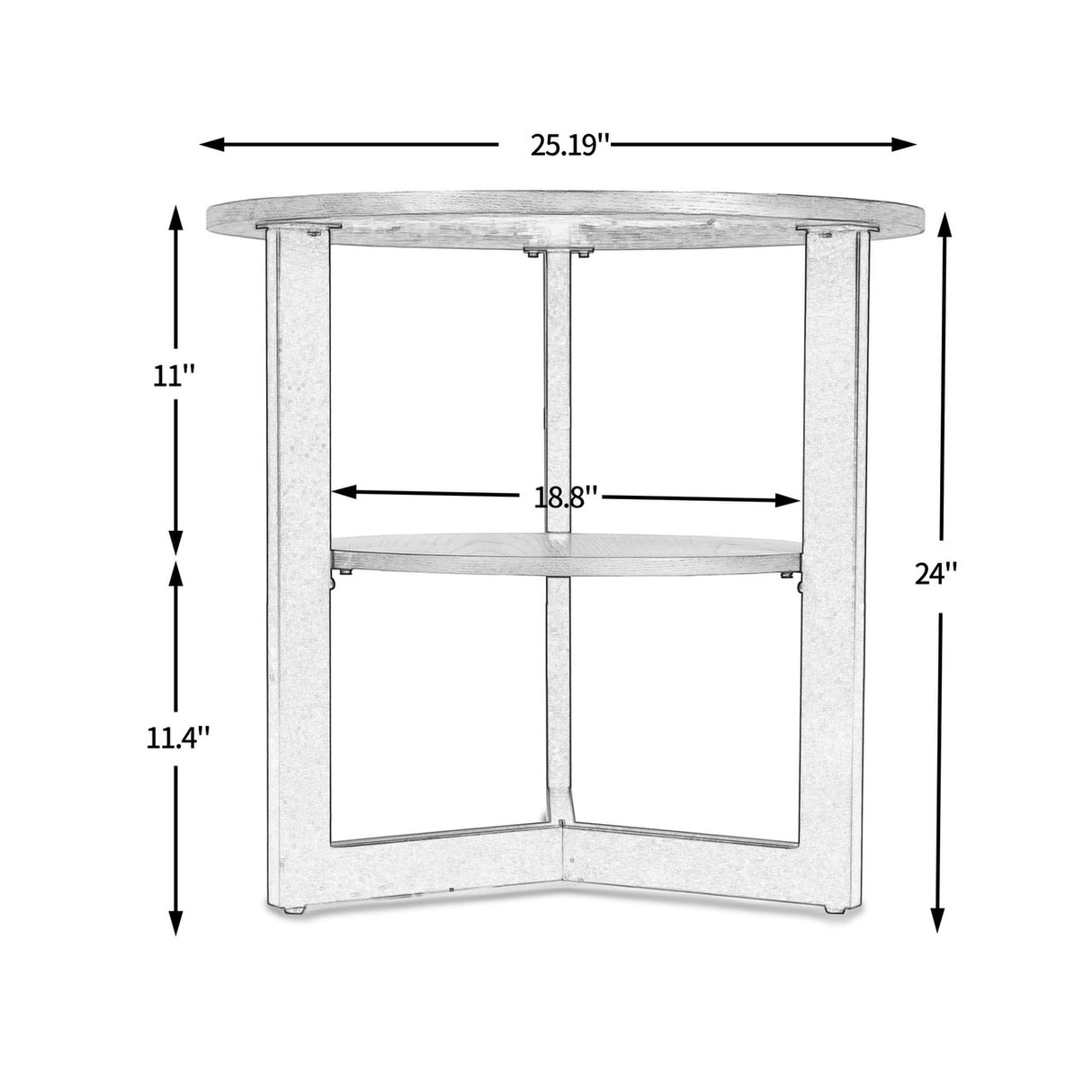 Round End Tables with Storage