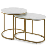 2PCS Modern Classic Yet Simper Nesting End Coffee Tables