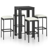 5 Piece Patio Bar Set with Cushions