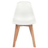 Dining Chairs 6 pcs White Plastic