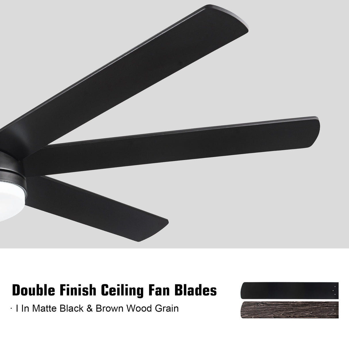 72 In Farmhouse Ceiling Fan with Plywood Blades for Dining Room