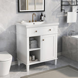 30" Bathroom Vanity with Ceramic Sink Set