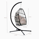 Outdoor Patio Wicker Folding Hanging Chair