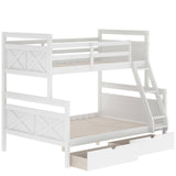 Twin over Full Bunk Bed with Ladder