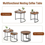 2PCS Modern Classic Yet Simper Nesting End Coffee Tables