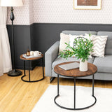 2PCS Modern Classic Yet Simper Nesting End Coffee Tables