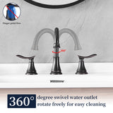 2-Handle 8 inch Widespread Bathroom Sink Faucet