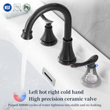 2-Handle 8 inch Widespread Bathroom Sink Faucet