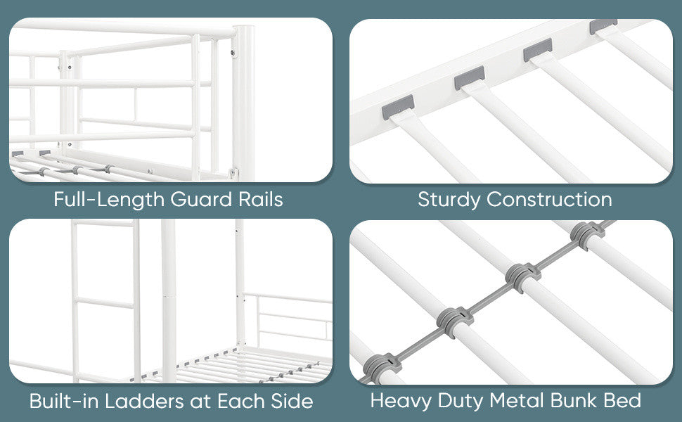 Twin Over Twin Metal Bunk Bed