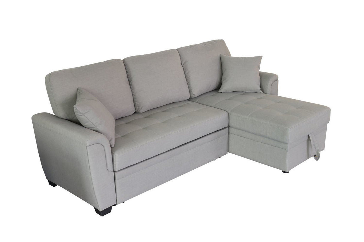 Tufeted Cushion Sofa Bed with 2 Pillows