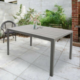 6 Person Outdoor Dining Table;  Gray