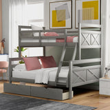 Twin over Full Bunk Bed with Ladder