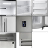 Forno 28" Refrigerator/Freezer Column, 13.8 cu. ft. Capacity, Adjustable Shelves, Electronic Controls, Door Open Alarm, Smudge Resistant Finish - FFFFD1933-28