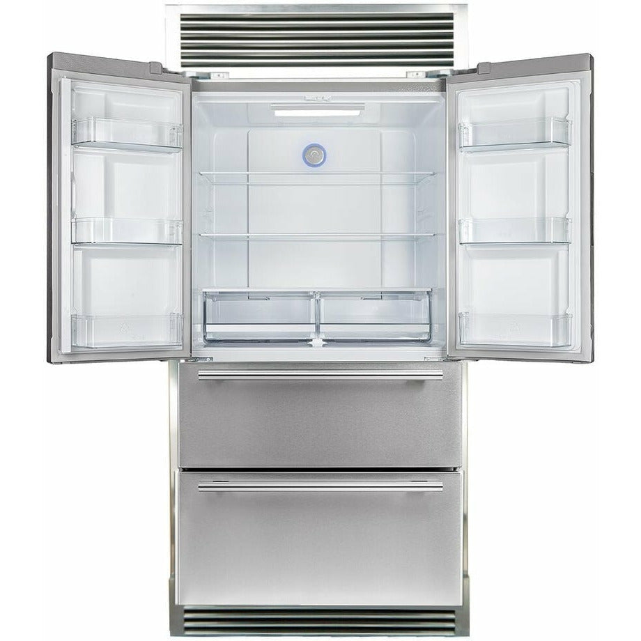 Forno 36 in. 19.3 cu.ft. French Door Refrigerator in Stainless Steel with Grill, FFRBI1820-40SG