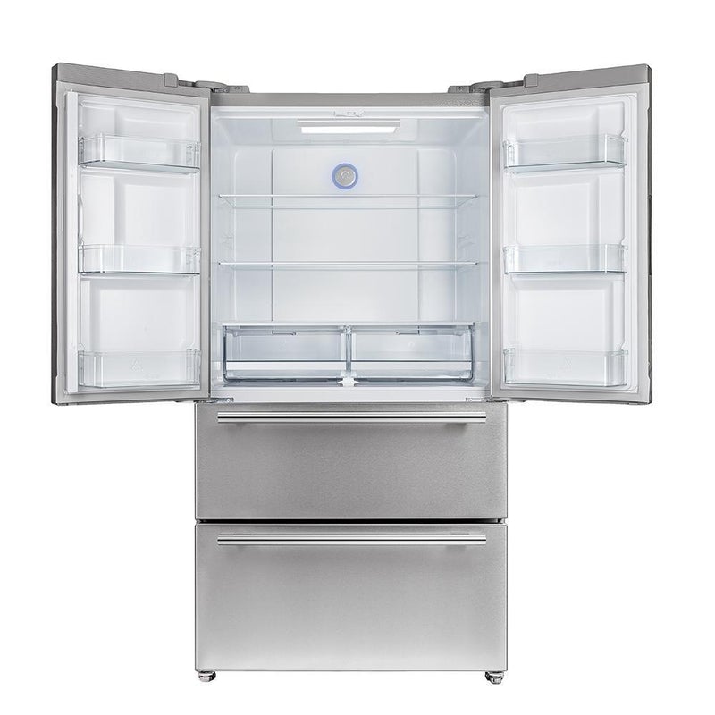 Forno 36 in. 19.3 cu.ft. French Door Refrigerator in Stainless Steel with Grill, FFRBI1820-40SG