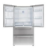 Forno 3-Piece Appliance Package - 30" Gas Range, French Door Refrigerator, and Dishwasher in Stainless Steel