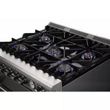 Forno 3-Piece Appliance Package - 30" Gas Range, Pro-Style Refrigerator, and Dishwasher in Stainless Steel