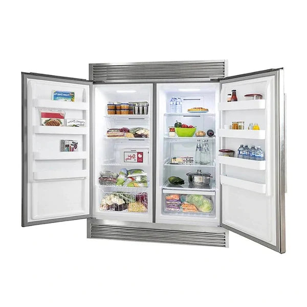 Forno 3-Piece Appliance Package - 36" Dual Fuel Range, Pro-Style Refrigerator, and Dishwasher in Stainless Steel