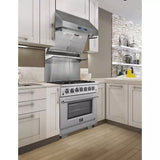 Forno 3-Piece Pro Appliance Package - 30" Dual Fuel Range, Pro-Style Refrigerator, and Dishwasher in Stainless Steel