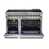 Forno 3-Piece Pro Appliance Package - 48" Dual Fuel Range, Pro-Style Refrigerator, and Dishwasher in Stainless Steel