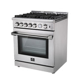 Forno Lseo 30" Gas Range with 5 Burners and Convection Oven - FFSGS6275-30