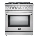 Forno Lseo 30" Gas Range with 5 Burners and Convection Oven - FFSGS6275-30