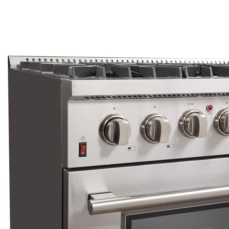 Forno 36" Galiano Gas Range with 240v Electric Oven - 6 Burners and Convection Oven - FFSGS6156-36