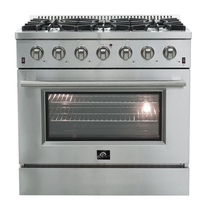 Forno 36" Galiano Gas Range with 6 Burners - FFSGS6244-36