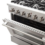 Forno 36" Galiano Gas Range with 6 Burners - FFSGS6244-36