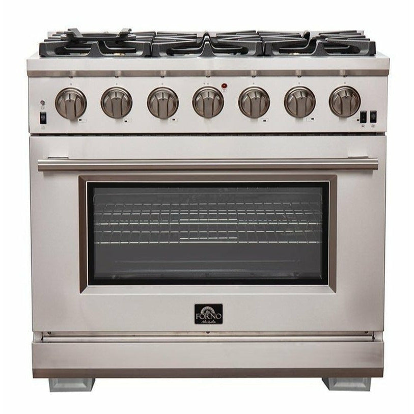 Forno 36" Capriasca Gas Range with 6 Burners, Convection Oven and 120,000 BTUs - FFSGS6260-36