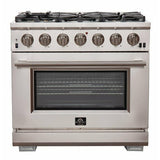 Forno 36" Capriasca Gas Range with 6 Burners, Convection Oven and 120,000 BTUs - FFSGS6260-36