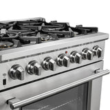 Forno 36" Capriasca Gas Range with 6 Burners, Convection Oven and 120,000 BTUs - FFSGS6260-36