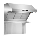 Forno 36" Wall Mount Range Hood with Red Light Warmer, Shelf/Backsplash, and 1200 CFM Motor - FRHWM5029-36HB